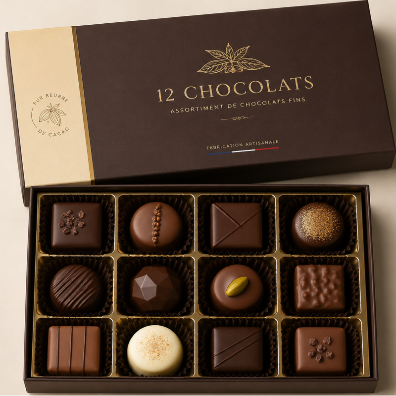 coffret de 12 chocolats